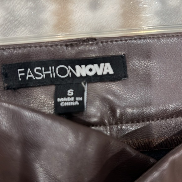 Chocolate Brown Faux Leather Pants by Fashion Nova - Picture 5 of 8